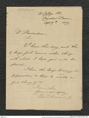 Nachlass Franz Steindachner, Brief von Edward Gerrard (junior) an Franz Steindachner (07.04.1879), Inv.Nr. 156.11, Seite 1